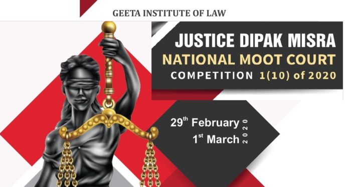 Justice Dipak Misra National Moot Court Competition 1 10 Of 2020 On 29