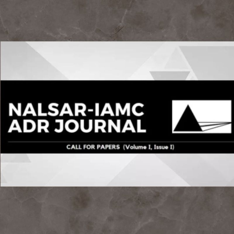 Nalsar Iamc Adr Journal A The Joint Effort Of Nalsar And